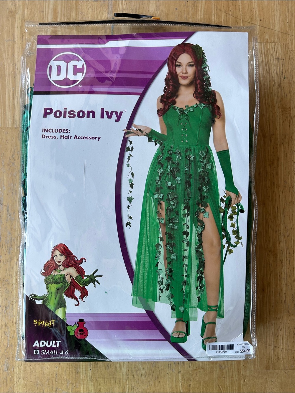DC Comics Poison Ivy Adult Costume Small Spirit Batman DRESS ONLY Halloween